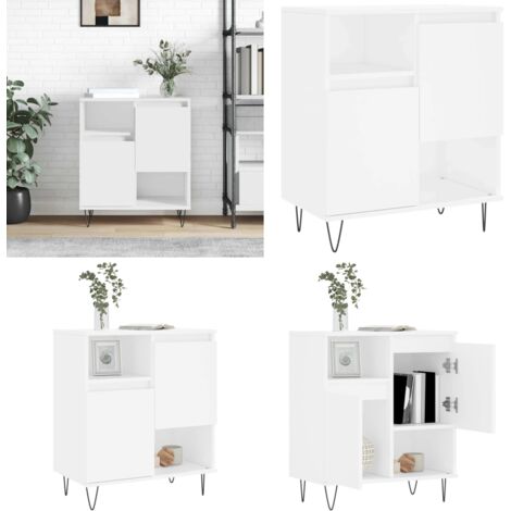 Credenza Bianca 60x35x70 cm in Legno Multistrato - Credenza bianca - Credenza multistrato