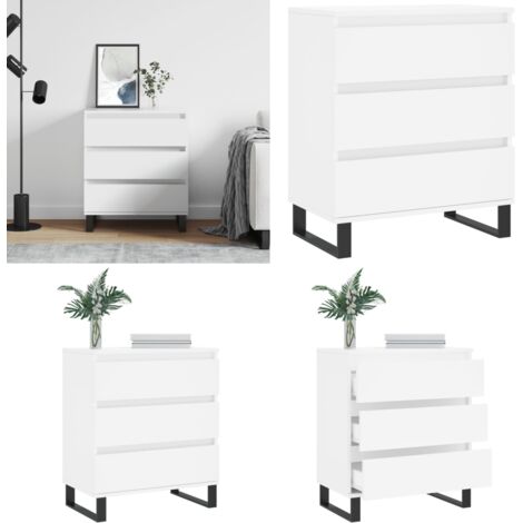 Credenza Bianca 60x35x70 cm in Legno Multistrato - Credenza bianca - Credenza multistrato