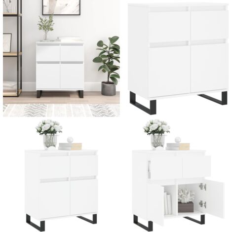 Credenza Bianca 60x35x70 cm in Legno Multistrato - Credenza bianca - Credenza multistrato