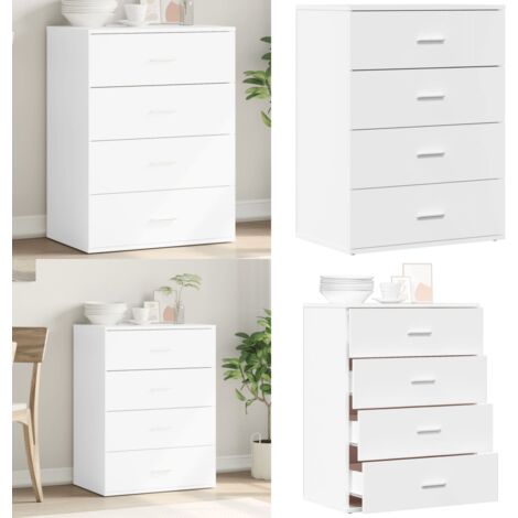 Credenza Bianca 60x39x80 cm in Legno Multistrato - Credenza bianca - Credenza moderna