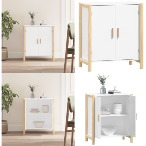 Credenza Bianca 62x38x70 cm in Legno Multistrato - Credenza bianca - Credenza multistrato