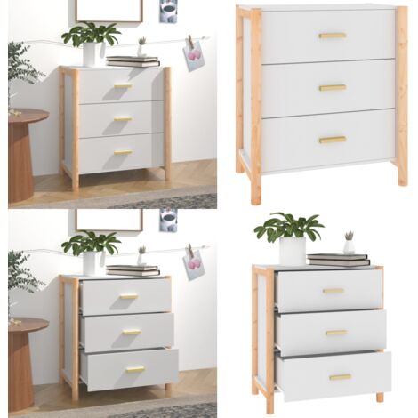 Credenza Bianca 62x38x70 cm in Legno Multistrato - Credenza bianca - Credenza multistrato
