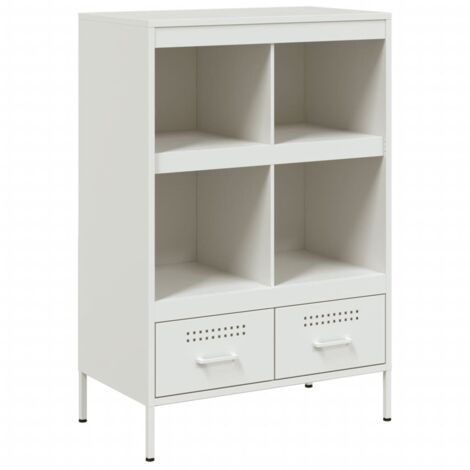 Credenza Bianca 68x39x101,5 cm in Acciaio vidaXL 266740