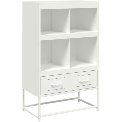 Credenza Bianca 68x39x111,5 cm Acciaio vidaXL 711452