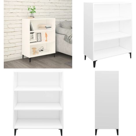Credenza Bianca 69,5x32,5x90 cm in Legno Multistrato - Credenza bianca - Credenza con ripiani