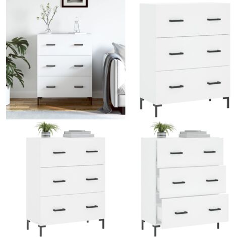 Credenza Bianca 69,5x34x90 cm in Legno Multistrato - Credenza bianca - Credenza moderna