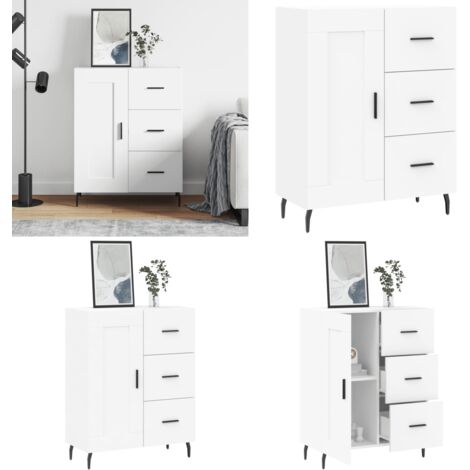 Credenza Bianca 69,5x34x90 cm in Legno Multistrato - Credenza moderna - Credenza bianca