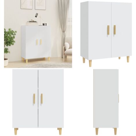 Credenza Bianca 70x34x90 cm in Legno Multistrato - Credenza bianca - Credenza da interno