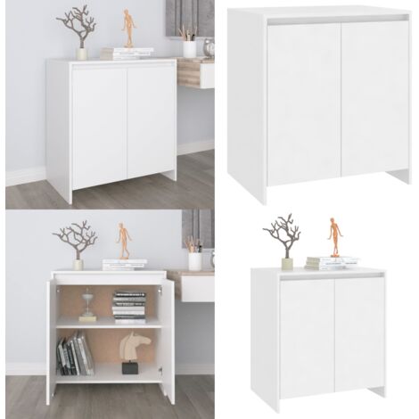 Credenza Bianca 70x41x75 cm in Legno Multistrato - Credenza bianca - Credenza decorativa
