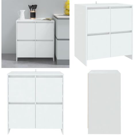 Credenza Bianca 70x41x75 cm in Truciolato - Armadio - Mobili moderni