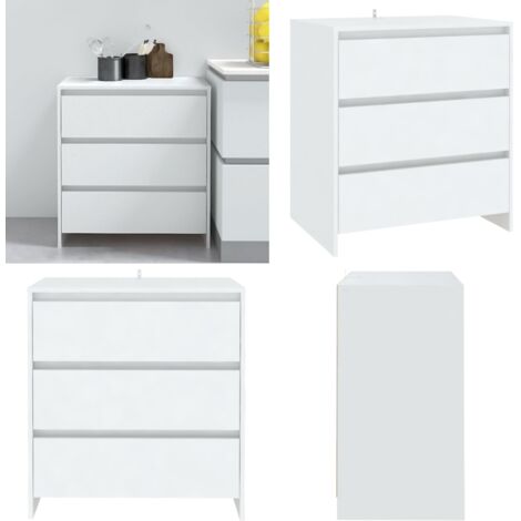 Credenza Bianca 70x41x75 cm in Truciolato - Credenza bianca - Credenza minimalista
