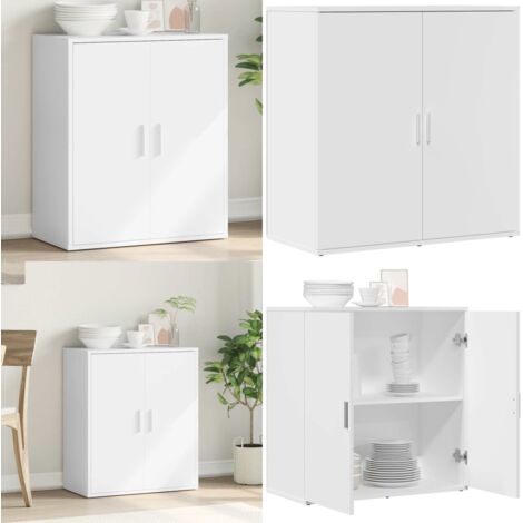 Credenza Bianca 79x38x80 cm in Legno Multistrato - Credenza bianca - Credenza moderna