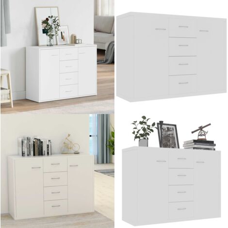 Credenza Bianca 88x30x65 cm in Legno Multistrato - Credenza bianca - Credenza moderna