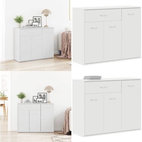 Credenza Bianca 88x30x70 cm in Legno Multistrato - Credenza bianca - Credenza moderna