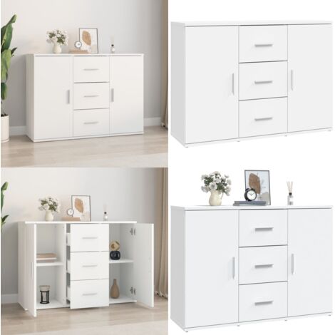 Credenza Bianca 91x29,5x65 cm in Legno Multistrato - Credenza bianca - Credenza moderna