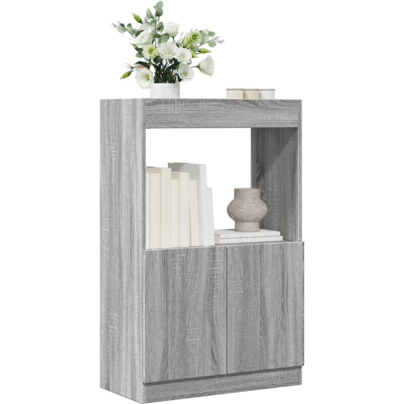 Credenza Grigio Sonoma 63x33x100 cm in Truciolato - Vidaxl