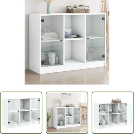 Credenza bianca -  Credenza Bianca 102x37x75,5 cm in Truciolato