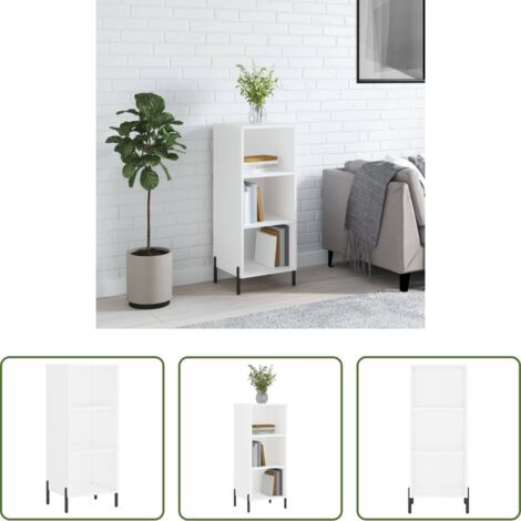 Credenza bianca -  Credenza Bianca 34,5x32,5x90 cm in Legno Multistrato