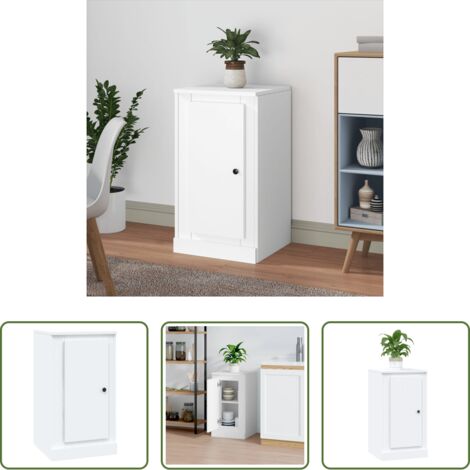 Credenza bianca -  Credenza Bianca 37,5x35,5x67,5 cm in Legno Multistrato
