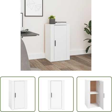 Credenza bianca -  Credenza Bianca 40x33x70 cm in Legno Multistrato