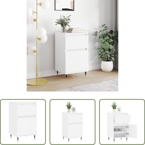 Credenza bianca -  Credenza Bianca 40x35x70 cm in Legno Multistrato
