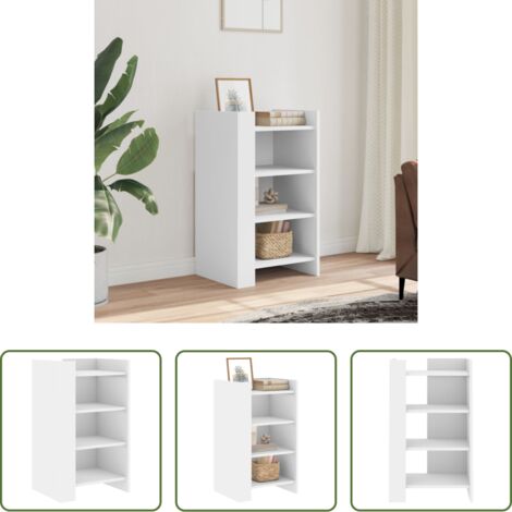 Credenza bianca -  Credenza Bianca 45x35x75 cm in Legno Multistrato