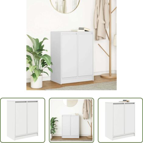 Credenza bianca -  Credenza Bianca 57x34x76 cm in Legno Multistrato