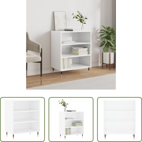 Credenza bianca -  Credenza Bianca 57x35x70 cm in Legno Multistrato