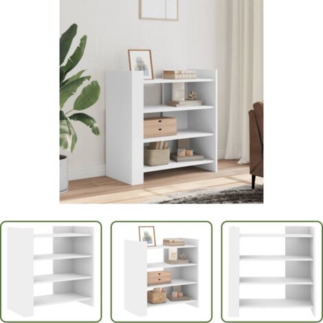 Credenza bianca -  Credenza Bianca 73,5x35x75 cm in Legno Multistrato