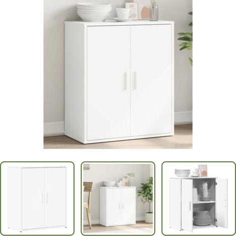 Credenza bianca -  Credenza Bianco 60x31x70 cm in Legno Multistrato