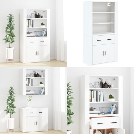 Credenza Bianca in Legno Multistrato - Credenza in legno multistrato - Credenza da parete
