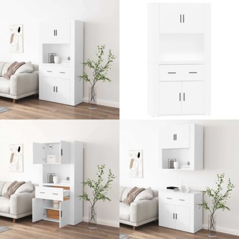 Credenza Bianca in Legno Multistrato - Credenza in legno multistrato - Credenza da parete