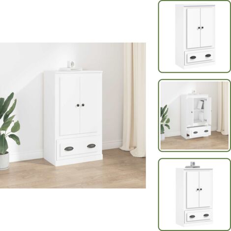 Credenza bianca - vidaXL Credenza Bianca 60x35,5x103,5 cm in Legno Multistrato -