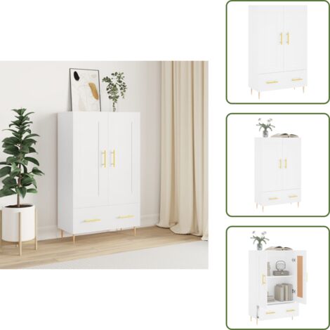 Credenza bianca - vidaXL Credenza Bianca 69,5x31x115 cm in Legno Multistrato - Credenza per interni