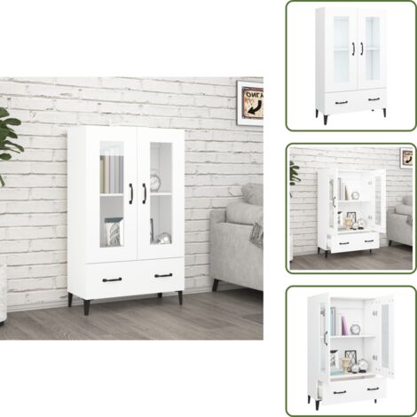 Credenza bianca - vidaXL Credenza Bianca 70x31x115 cm in Legno Ingegnerizzato -