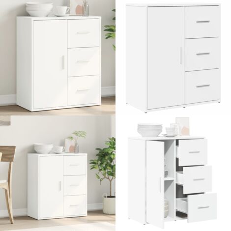 Credenza Bianco 60x31x70 cm in Legno Multistrato - Credenza bianca - Credenza moderna
