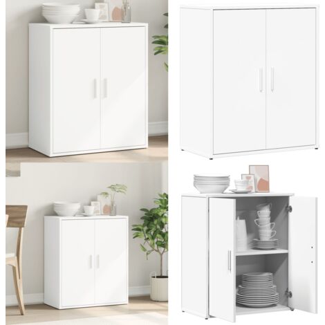 Credenza Bianco 60x31x70 cm in Legno Multistrato - Credenza bianca - Credenza moderna