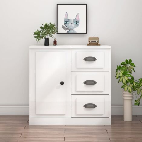 Leepesx Credenza Bianco Lucido 102x35x60 cm in Legno Multistrato,Credenze e  Buffet sala da Pranzo,Credenza Soggiorno Moderno,Credenza Salvaspazio :  : Casa e cucina