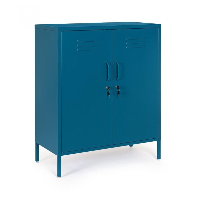 Credenza blu 40x80x101,5h in acciaio