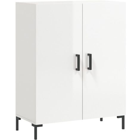 Credenza buffet cassettiera mobile contenitore organizer cucina soggiorno lucido 69,5 x 34 x 90 cm derivati del legno bianco 020030718