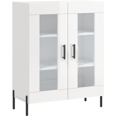 Credenza buffet cassettiera mobile contenitore organizer cucina soggiorno lucido 69,5 x 34 x 90 cm derivati del legno bianco 020030719