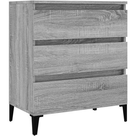 HELLOSHOP26 Credenza buffet cassettiera mobile contenitore organizer cucina soggiorno salonsonoma 60 x 35 x 70 cm MDF grigio