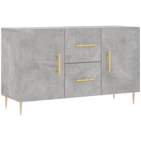 Credenza buffet cassettiera mobile contenitore organizer cucina soggiorno soggiorno 100 x 36 x 60 cm derivati del legno grigio 020031825