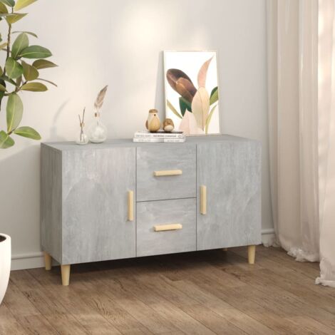 Credenza buffet cassettiera mobile contenitore organizer cucina soggiorno soggiorno 100 x 36 x 60 cm derivati del legno grigio 020031827
