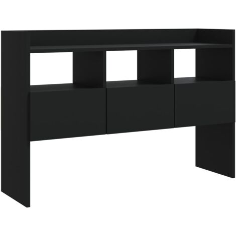 Credenza buffet cassettiera mobile contenitore organizer cucina soggiorno soggiorno 105 x 30 x 70 cm multistrato nero 020035834