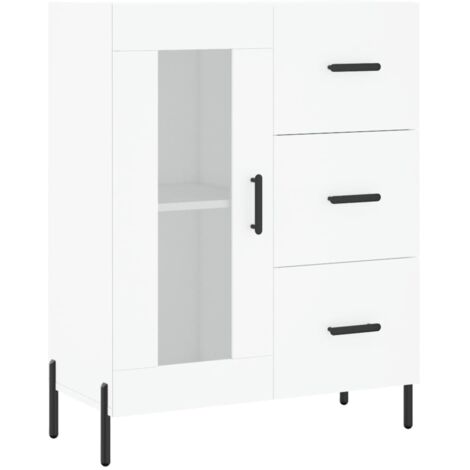 Credenza buffet cassettiera mobile contenitore organizer cucina soggiorno soggiorno 69,5 x 34 x 90 cm derivati del legno bianco 020030417