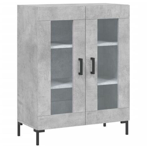 Credenza buffet cassettiera mobile contenitore organizer cucina soggiorno soggiorno 69,5 x 34 x 90 cm derivati del legno grigio 020032075