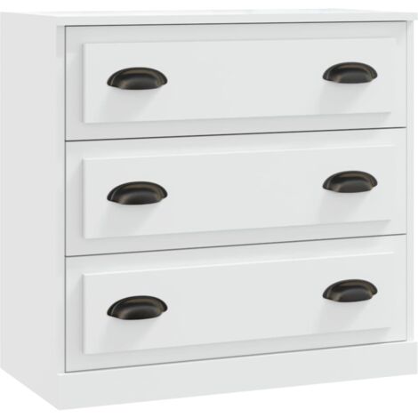 Credenza buffet cassettiera mobile contenitore organizer cucina soggiorno soggiorno 70 x 35,5 x 67,5 cm derivati del legno bianco 020030489