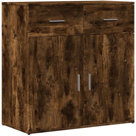 Credenza buffet cassettiera mobile contenitore organizer cucina soggiorno soggiorno 79 x 38 x 80 cm derivati del legno marrone 020031101