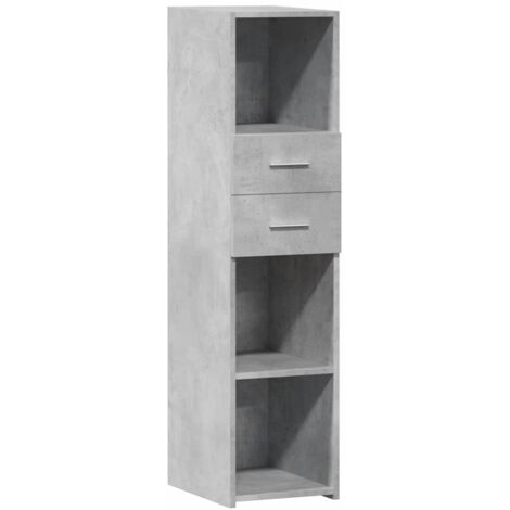 Credenza buffet cassettiera mobile contenitore organizer cucina soggiorno soggiorno alto 30 x 42,5 x 124 cm derivati del legno grigio 020034235
